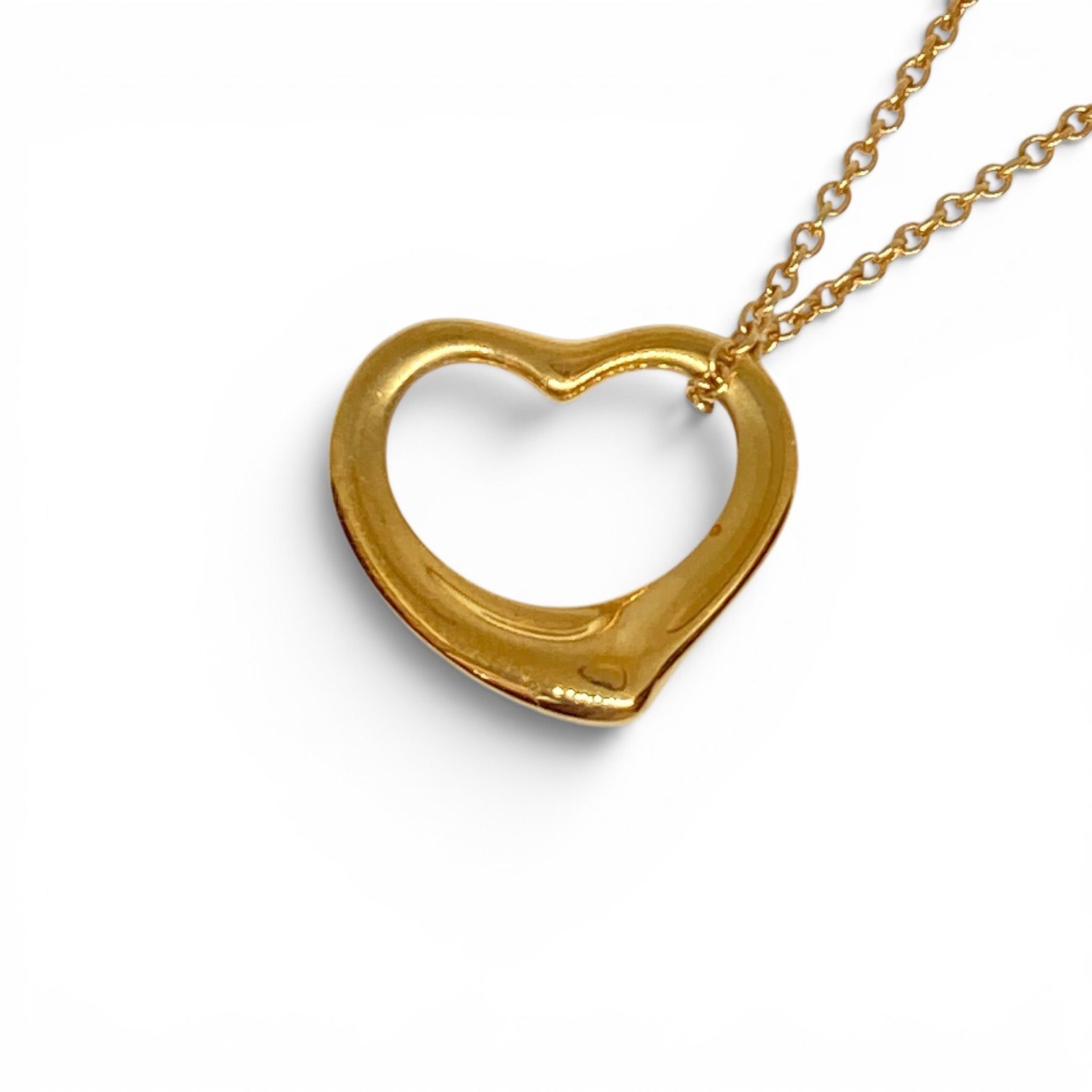 【K18YG】TIFFANY & CO. ティファニー エルサ・ペレッティ　オープンハートネックレス　ゴールド　キングラム[68]