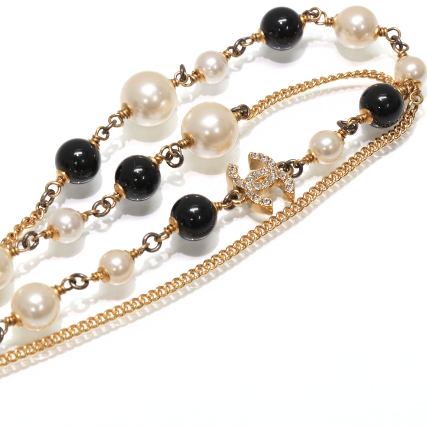 美品 シャネル CHANEL ココマーク パール アイコンボールネックレス 