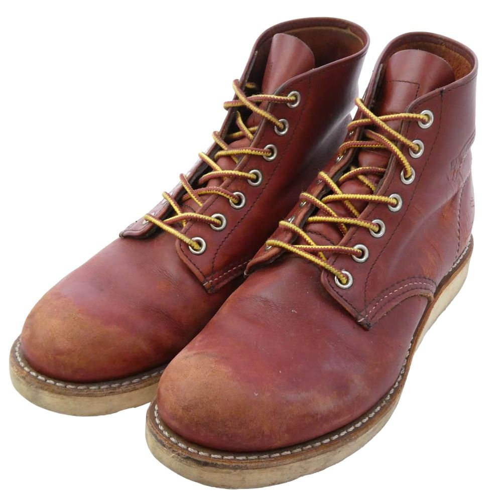 RED WING レッドウィング 9105 USA製 6INCH ROUND TOE BOOT 6インチ アイリッシュセッター ラウンドトゥ ブーツ ブラウン系 25.5cm【中古】