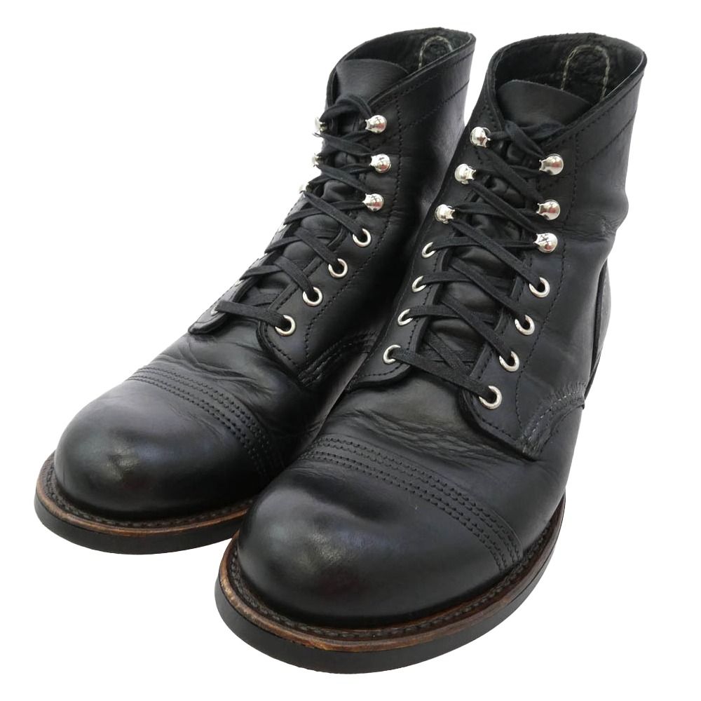RED WING レッドウィング 8084 IRON RANGER アイアンレンジャー レザー ブーツ ブラック系 26.5cm【中古】