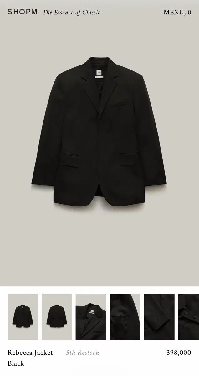 SHOPM 샵엠 レベッカ ブラック ジャケット