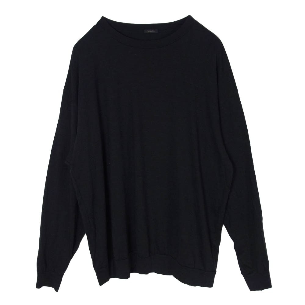 COMOLI コモリ 24AW A03-05009 ウール天竺長袖クルー チャコール 4【中古】