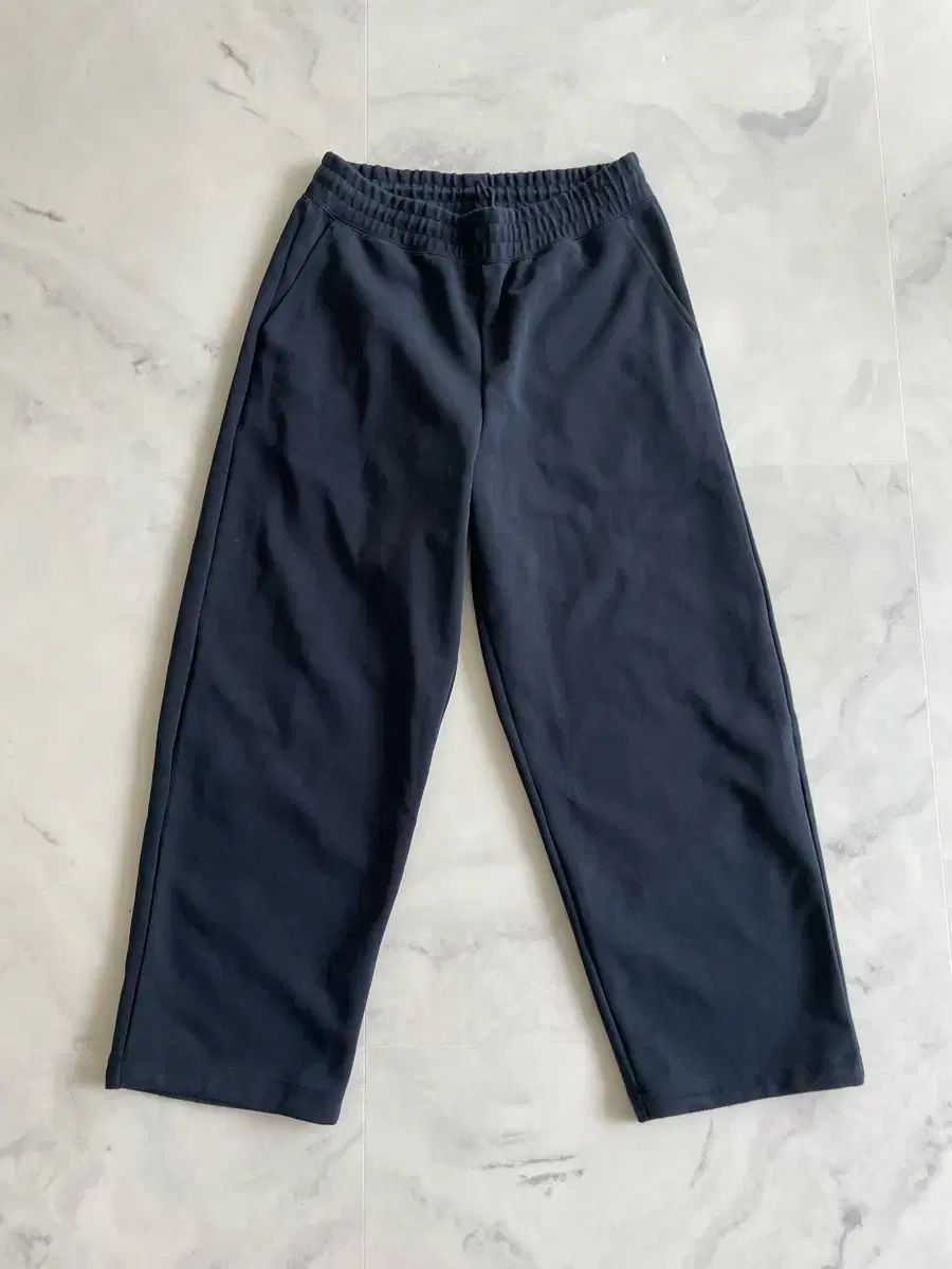 UNIQLO U スウェットワイドパンツ ネイビー 一般丈 Lサイズ