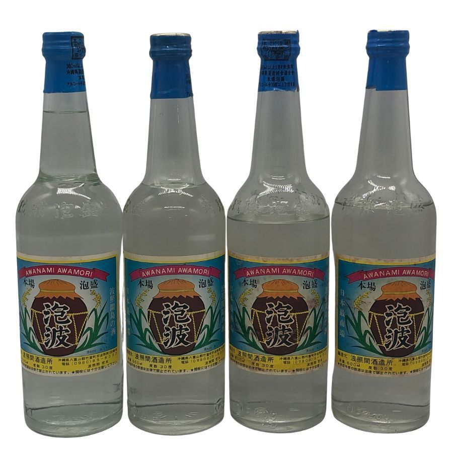 【4本セット】波照間酒造所 泡波 600ml 30% 【7-10】