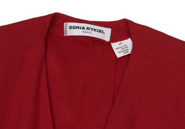 ソニアリキエルSONIA RYKIEL レーヨン混ゴールドボタンノーカラー 