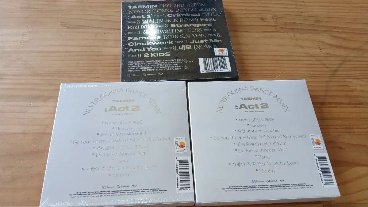 テミン(TAEMIN) Never Gonna Dance Again アルバム Act 1/ Act