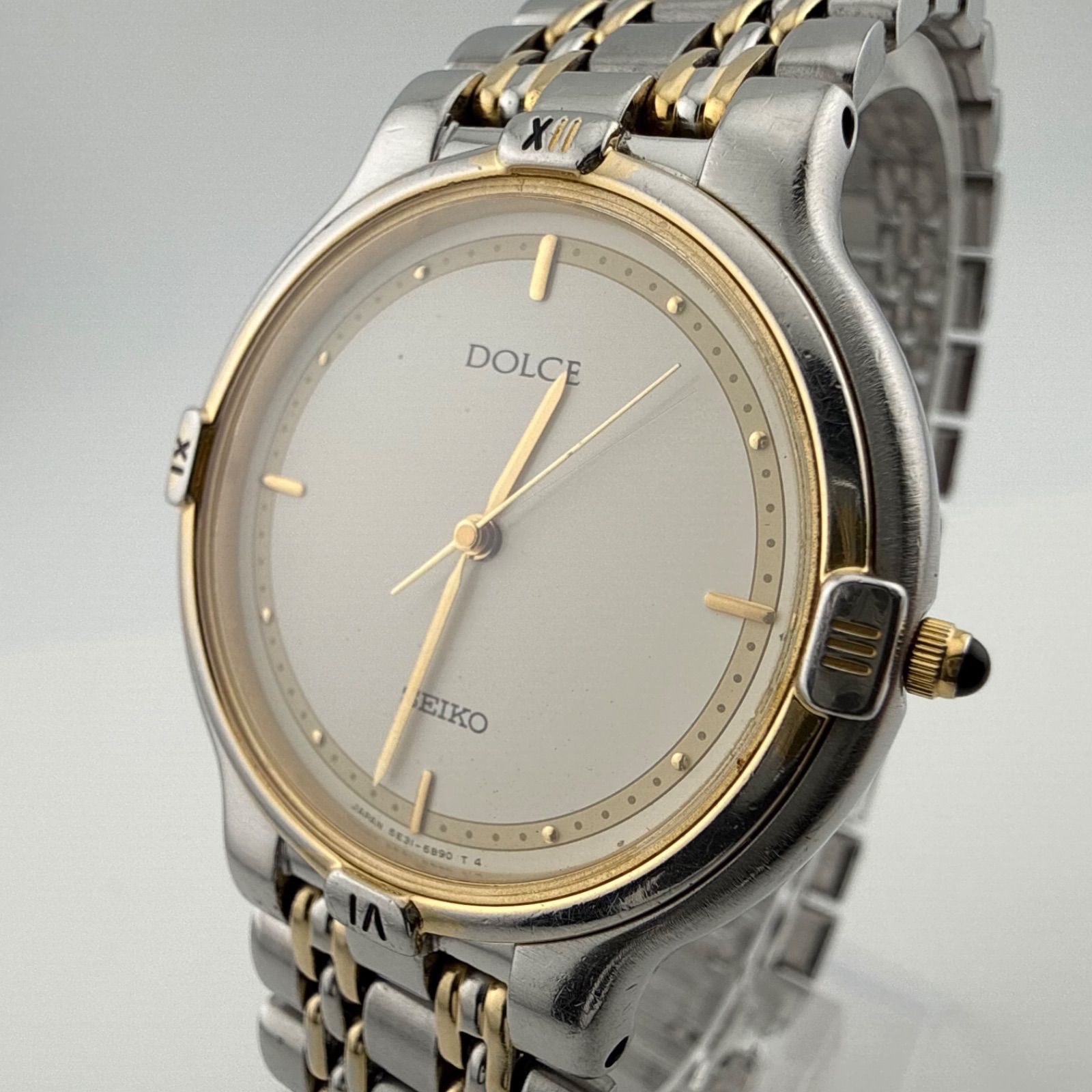 SEIKO 5E31-6B90 セイコー DOLCE ドルチェ　 メンズ　腕時計 クォーツ 稼働品 電池交換済み 【N432】