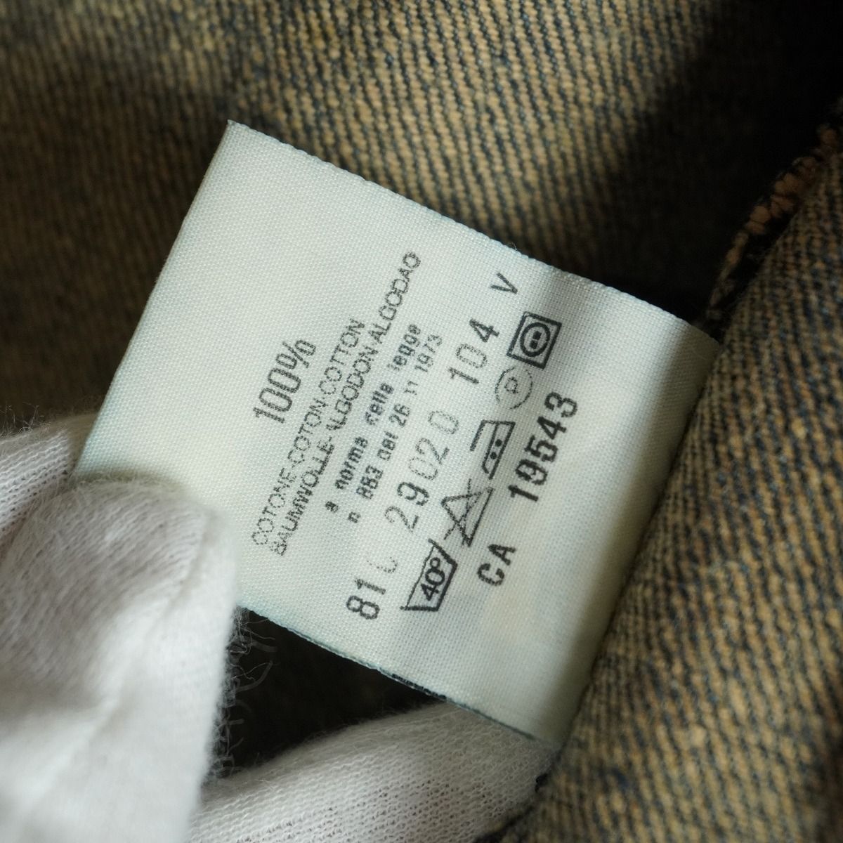 希少 90S 98AW HELMUT LANG ヘルムートラング GTRタグ ビンテージ加工 