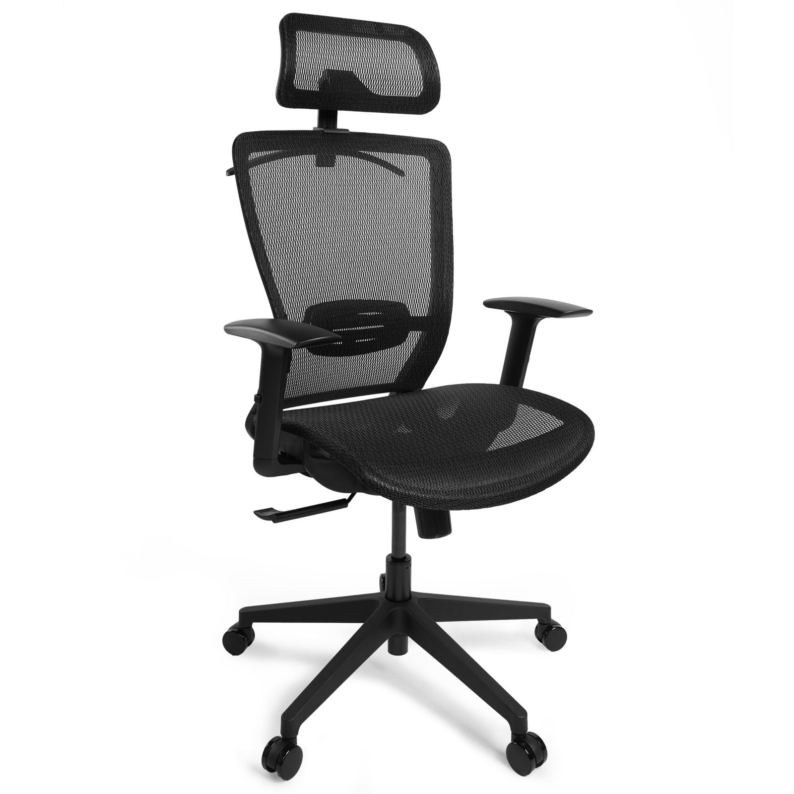 FLEXISPOT オフィスチェア デスクチェア OC3 多機能調節 シンクロロッキング 3段階固定 メッシュ素材 2Dヘッドレスト アームレスト ランバーサポート 静音キャスター コートラック付き（ブラック（メッシュ））ｍａ