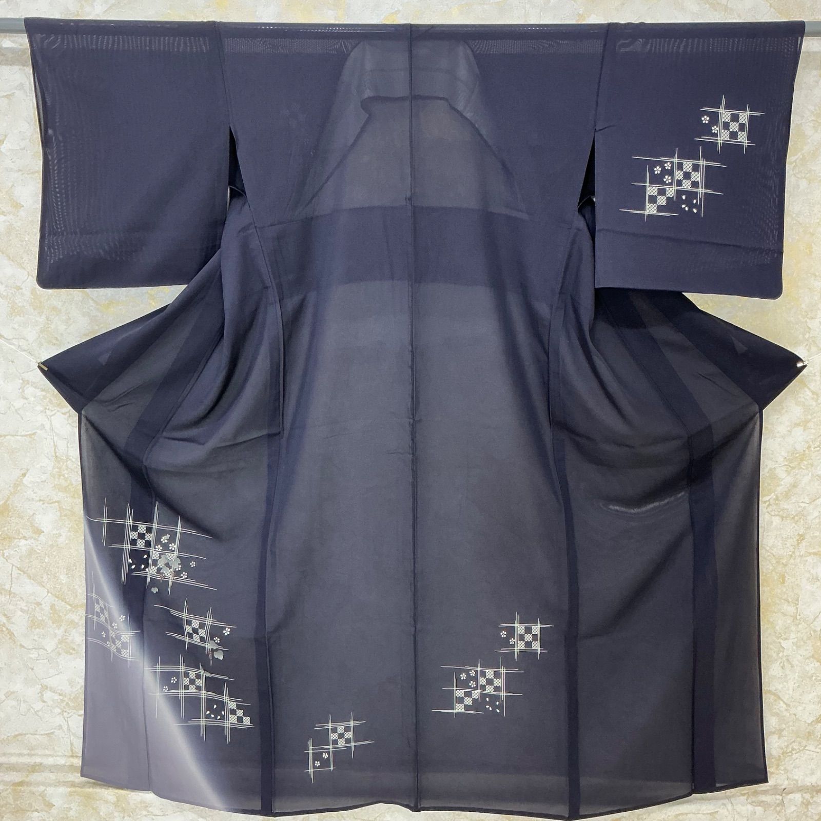 kimonoarisa厳選夏物夏着物未使用同然◆お洒落な附下絽織◆裄69丈168 ◇kimono+one◇kimonoarisa◇厳選◇夏物夏着物◇上品な駒絽織の附下