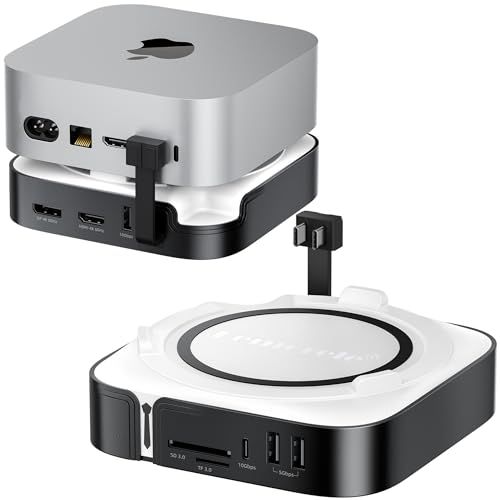 【新品】Mac mini M4/M4 Pro ドッキングステーション&マックミニ スタンド 9-in-1 HDMI+DP 3画面 拡張 M.2 NVMe SSDエンクロージャ USB-C&A3.2Gen2(10Gbps)USB3.0x2・TF f8dfaf7f