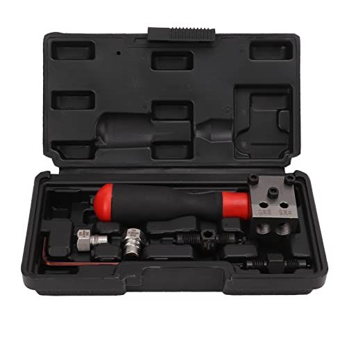 ブレーキパイプフレアリングツール 1/4インチ 3/16インチ シングルダブルフレアキット 車のブレーキライン修理用 ソリッドメタル銅ブレーキパイプフレアリングツール ブレーキライン修理用so 89f55e87