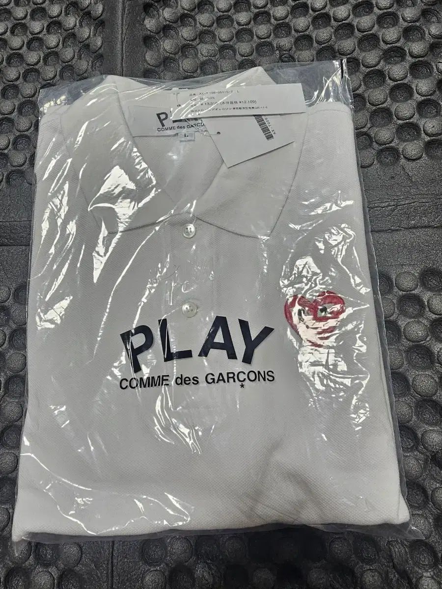 COMME des GARCONS PLAY ポロシャツ 白 L