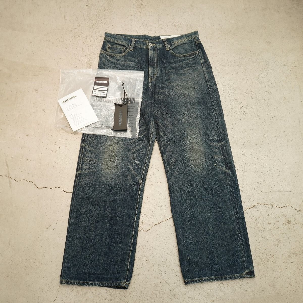 極美品 24AW NEIGHBORHOOD ネイバーフッド WASHED DENIM DP WIDE PANTS 