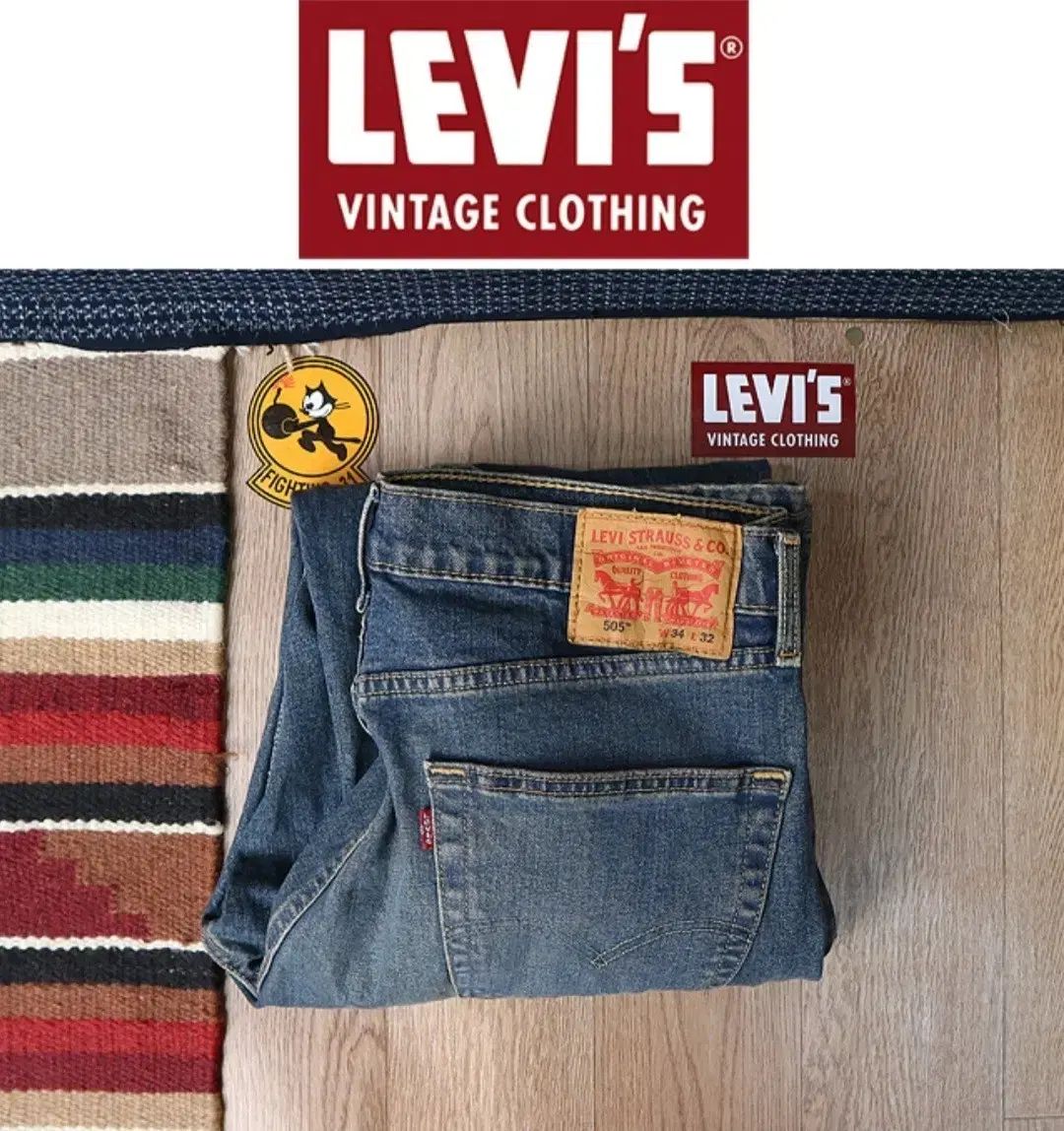 LEVI'S リーバイス 505 ウォッシュ加工デニム 34サイズ