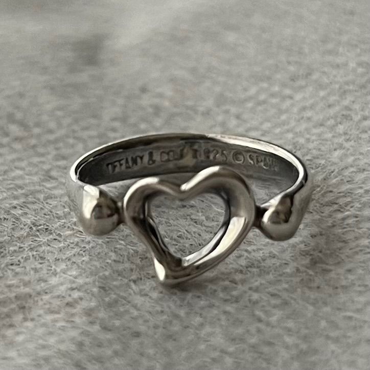 Tiffany & Co. （ティファニーアンドコー）オープンハートモチーフリング 1995 シルバー