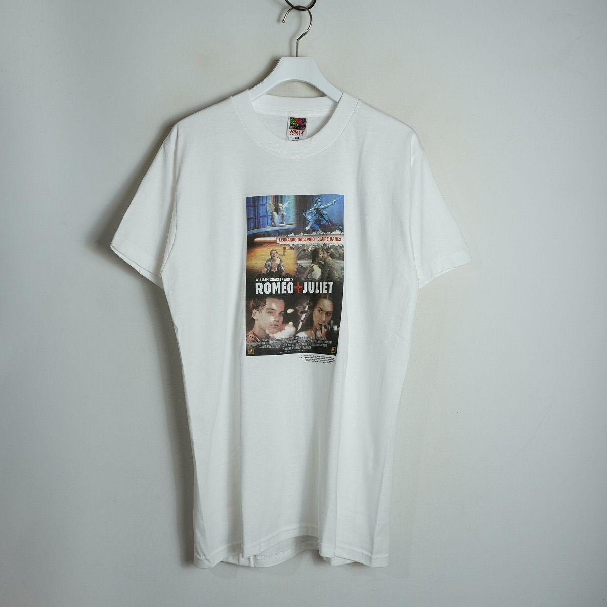 新品 希少 90S ROMEO & JULIET ロミオ＆ジュリエット USA製 プリント 半袖 ムービー 映画 Tシャツ デッドストック ビンテージ 白 M 1114P♪