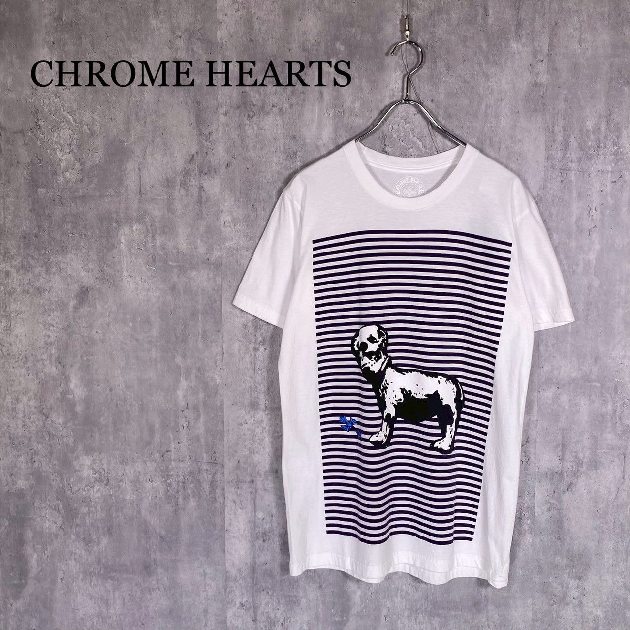 『CHROME HEARTS』 (M) フォティドッグストライプTシャツ カットソー