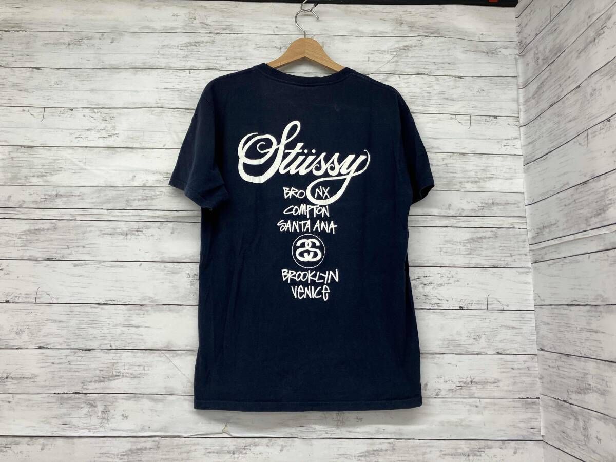 STUSSY／半袖Tシャツ／28629／ネイビー／Mサイズ - メルカリ