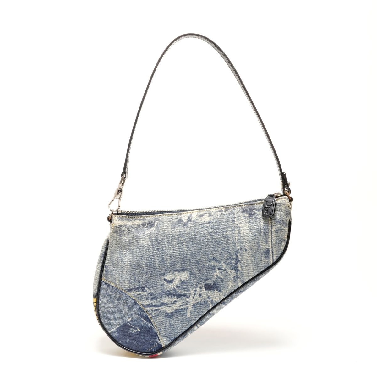 Christian Dior クリスチャンディオール ショルダーバッグ デニムプリント サドルバッグ【中古】
