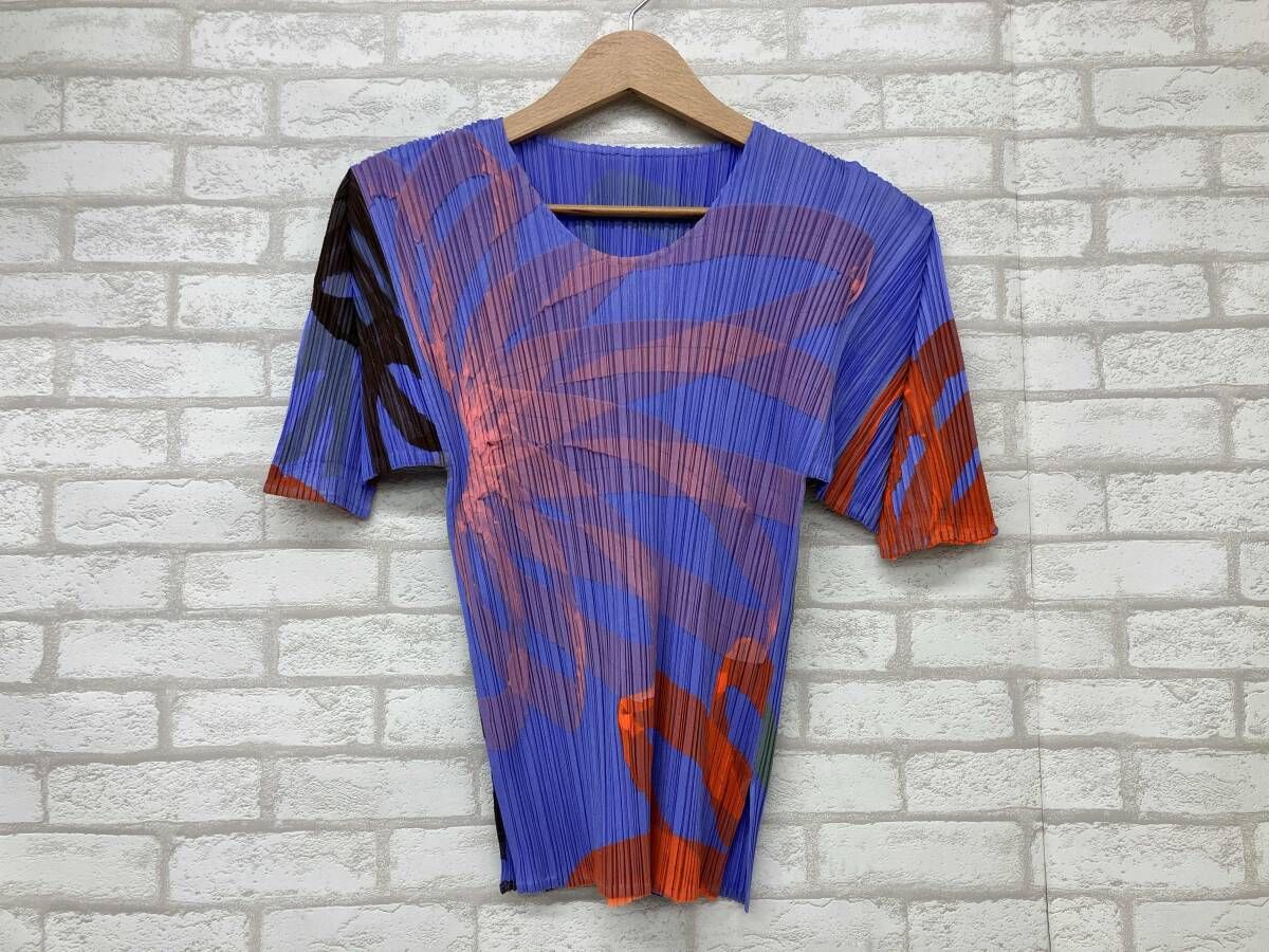 PLEATS PLEASE PP12-JK534 プリーツプリーズ イッセイミヤケ 半袖Tシャツ・カットソー マルチカラー レディース サイズ3