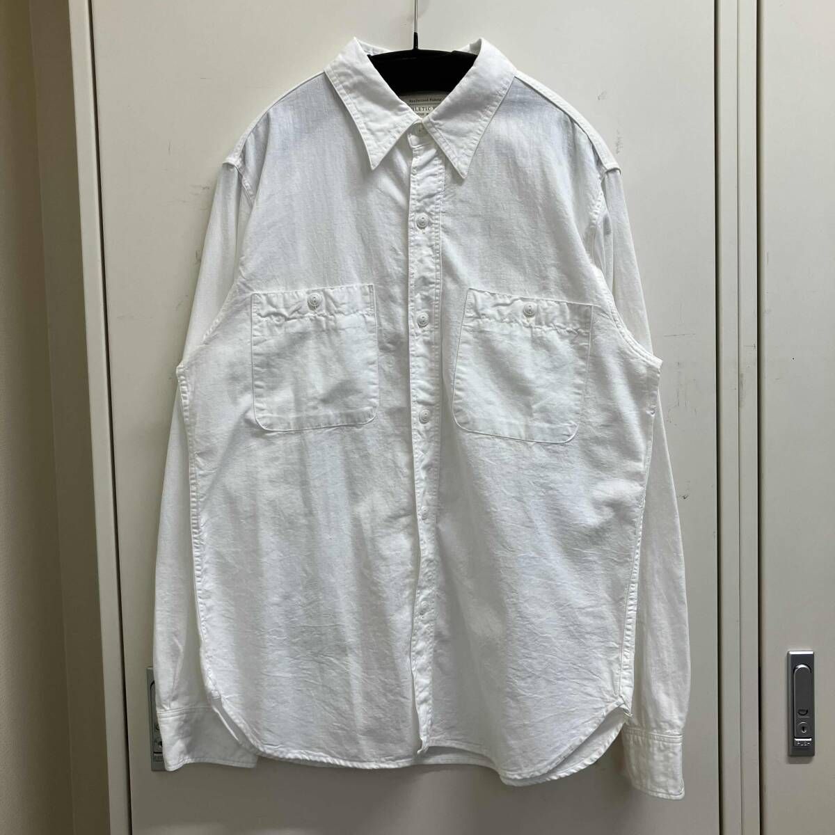 24SS FULLCOUNT LOT.4810-22 Chambray Shirt 40年代 U.S.N. 長袖シャツ 4810-22 サイズ40 ホワイト フルカウント