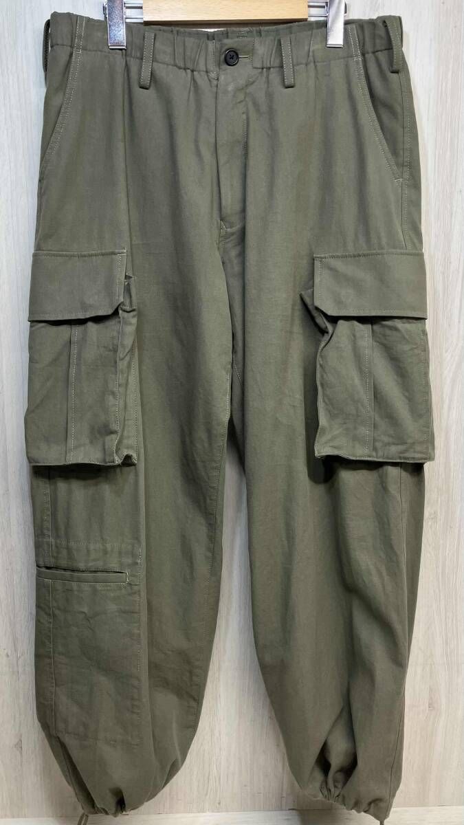 WILDSIDE YOHJI YAMAMOTO カーゴ パンツ ワイルド サイド ヨウジヤマモト ドローコード 付き ミリタリー カーキ オリーブ メンズ