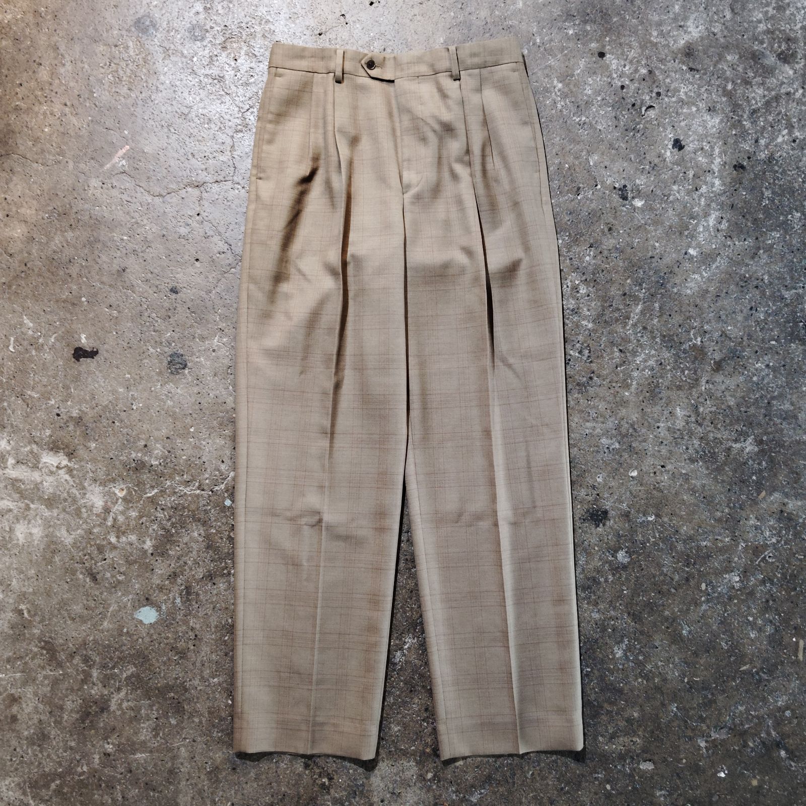 AURALEE 25ss BLUEFACED WOOL TWO-TUCK SLACKS BROWN CHECK 4 オーラリー 2025ss ウール2タックスラックス ブラウンチェック A25SP02BA