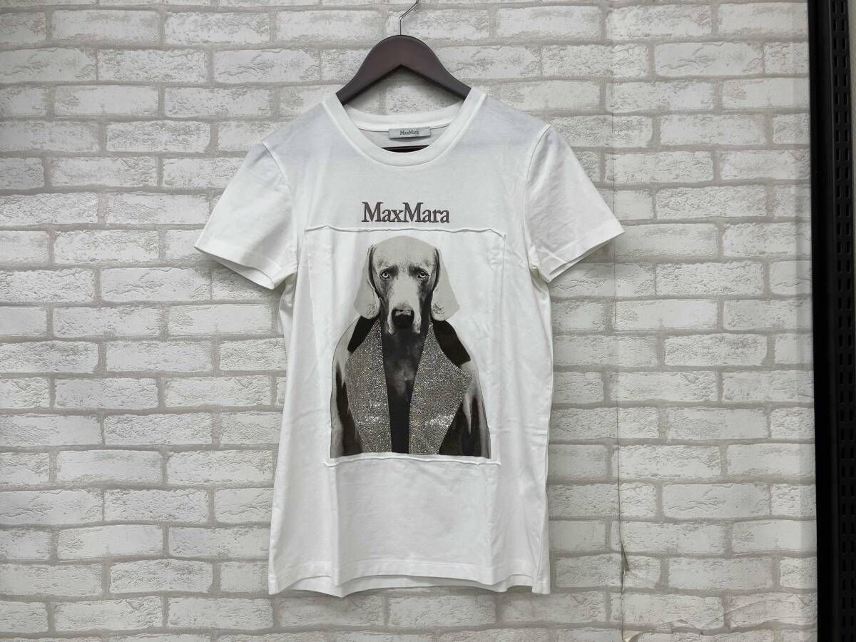 MaxMara MMDOG 19460323 6 70 マックスマーラ MMドッグ 半袖Tシャツ レディース ホワイト sizeS ウィリアム ヴェグマン