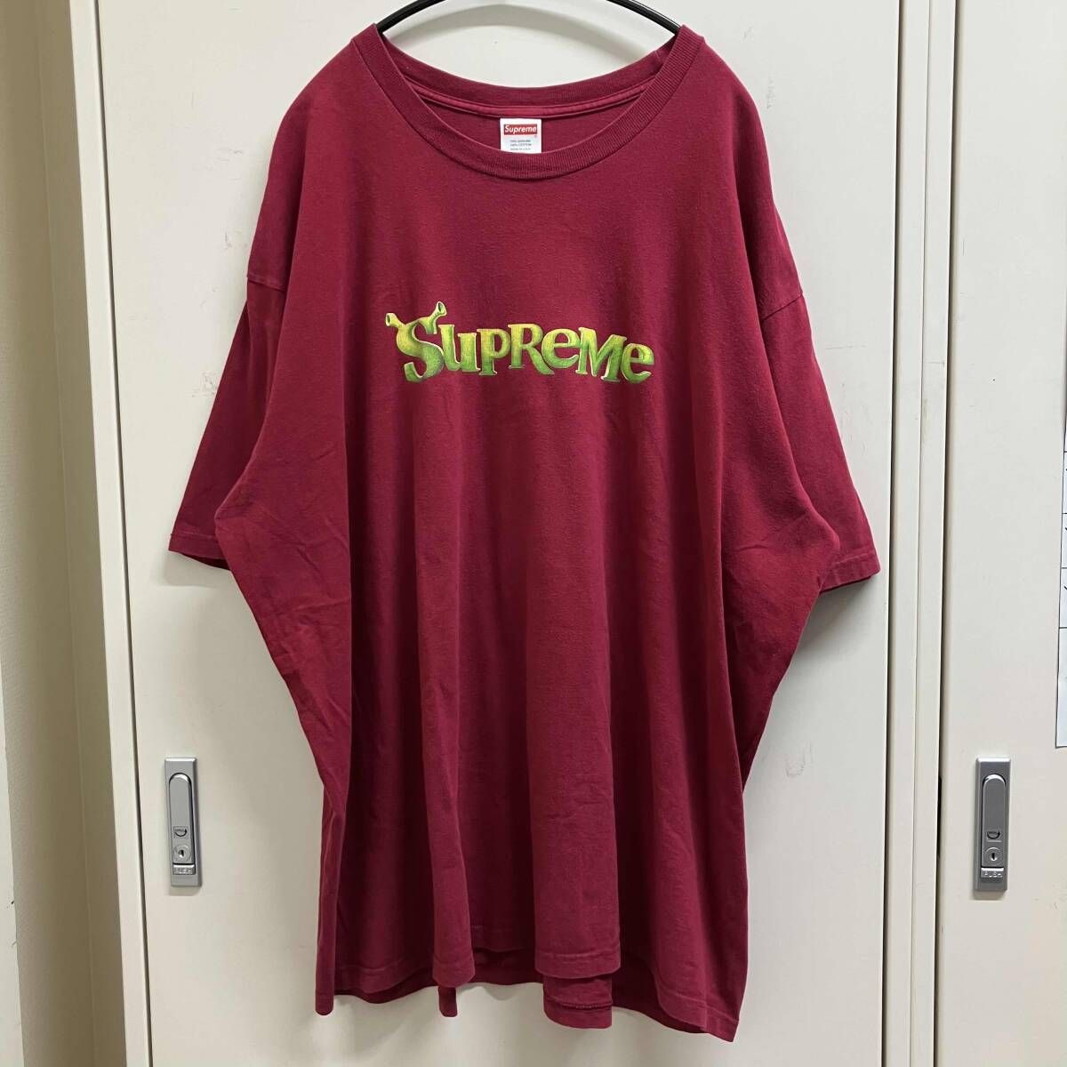 21AW Supreme 半袖Tシャツ Shrek Tee シュレックロゴ サイズXXL レッド系 シュプリーム