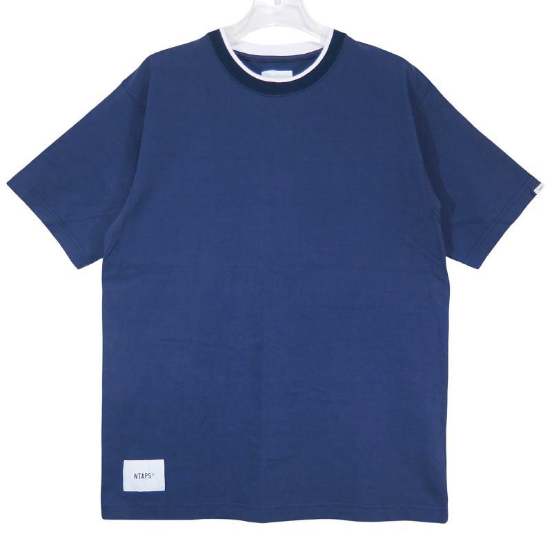WTAPS ダブルタップス 21SS RINGER/SS/COTTON 211ATDT-CSM29 リンガー ショートスリーブ Tシャツ ネイビー カットソー サイズ02(M) June