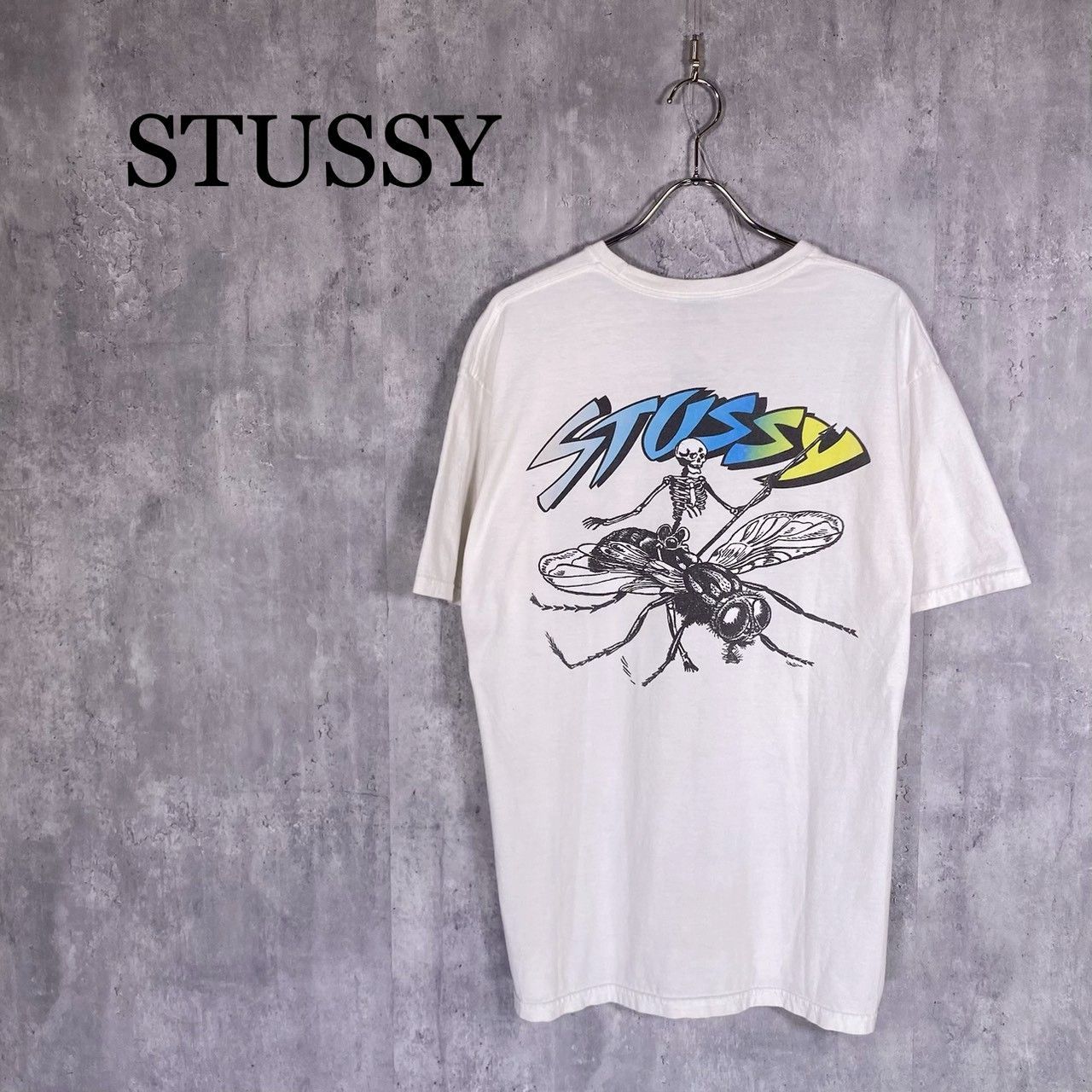 『STUSSY』ステューシー (L) スカルアントプリントTシャツ 半袖