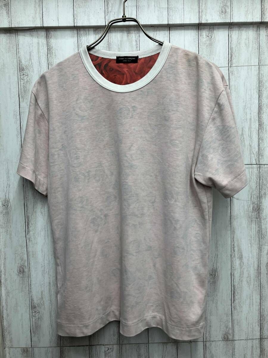 COMME des GARCONS HOMME PLUS/半袖Tシャツ／ローズパターンTEE