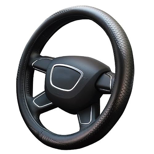 ontto ハンドルカバー ステアリングカバー 触感いい 滑り止め 通気性いい フィット オールシーズン Mサイズ オシャレ 高級 本革AR 7c3049dc