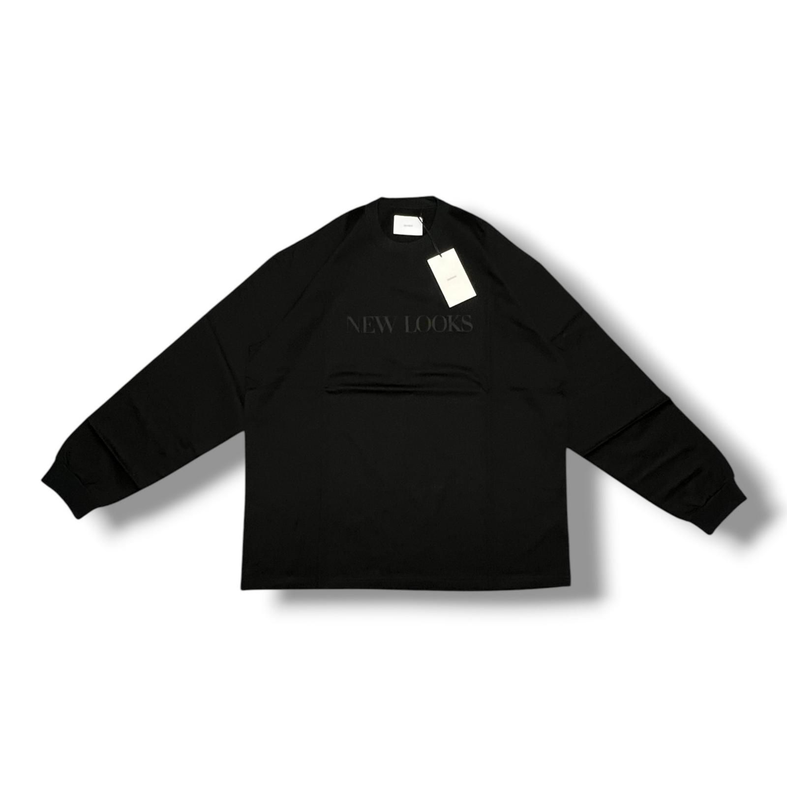 参考上代24200円 未使用 stein(ssstein) OVERSIZED LONGSLEEVE TEE オーバーサイズロングスリーブTシャツ カットソー シュタイン ST.1030 ブラック L （5314M）