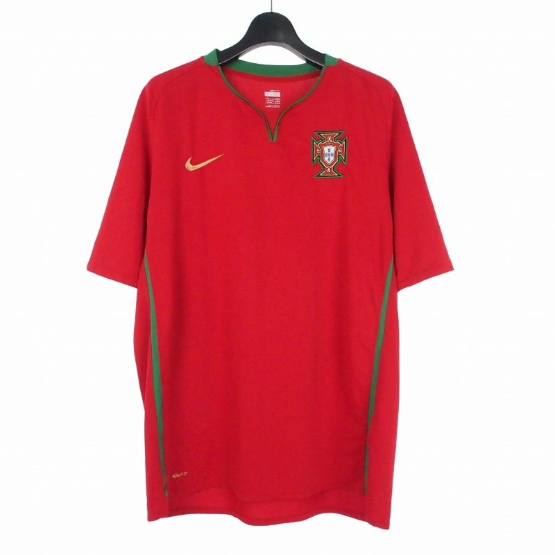 ナイキ NIKE 2008 ポルトガル代表ユニフォーム ゲームシャツ Tシャツ カットソー 半袖 XL レッド 赤 265759-611