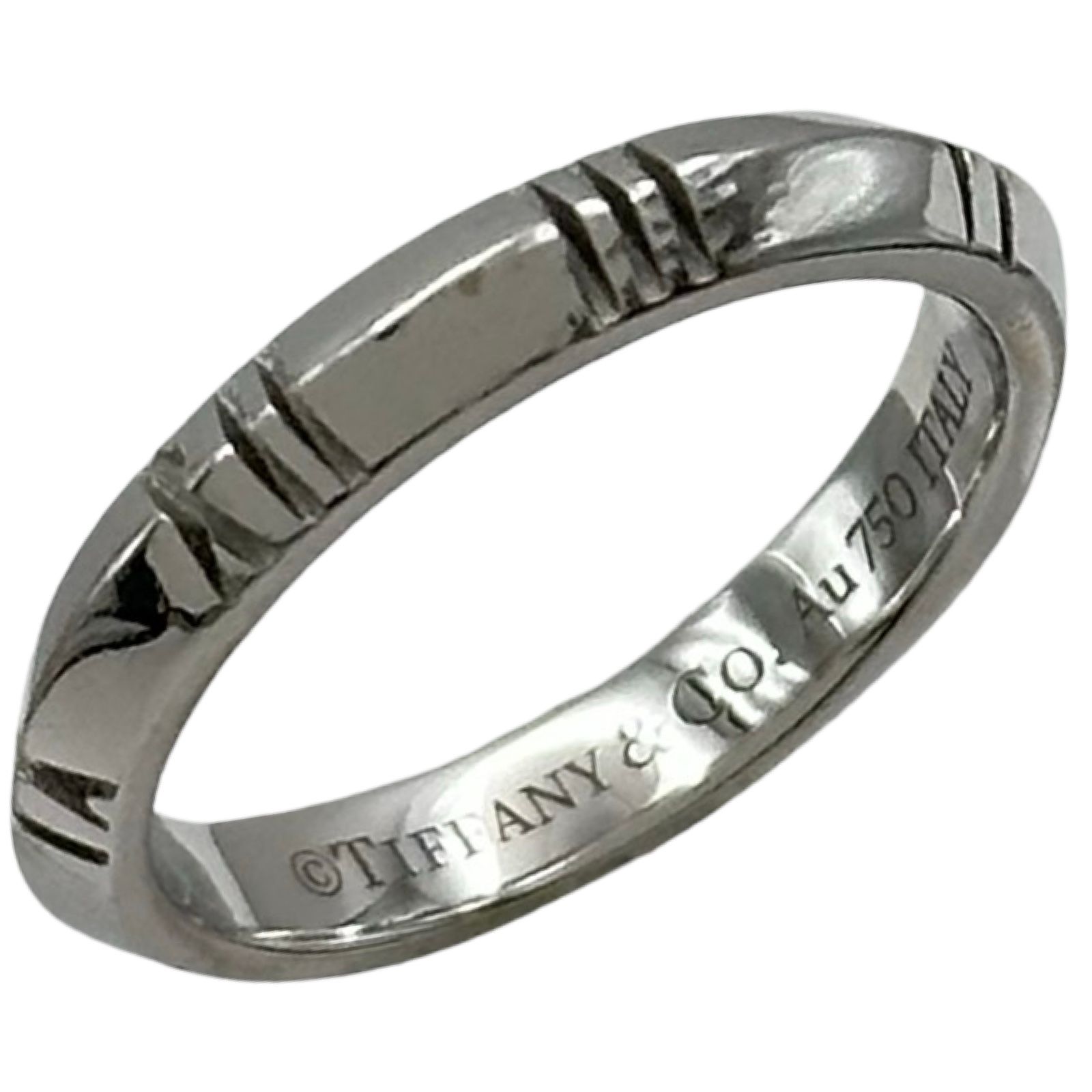 ティファニー TIFFANY＆CO アトラスXクローズドナローリング ホワイトゴールド Au750 ジュエリー
