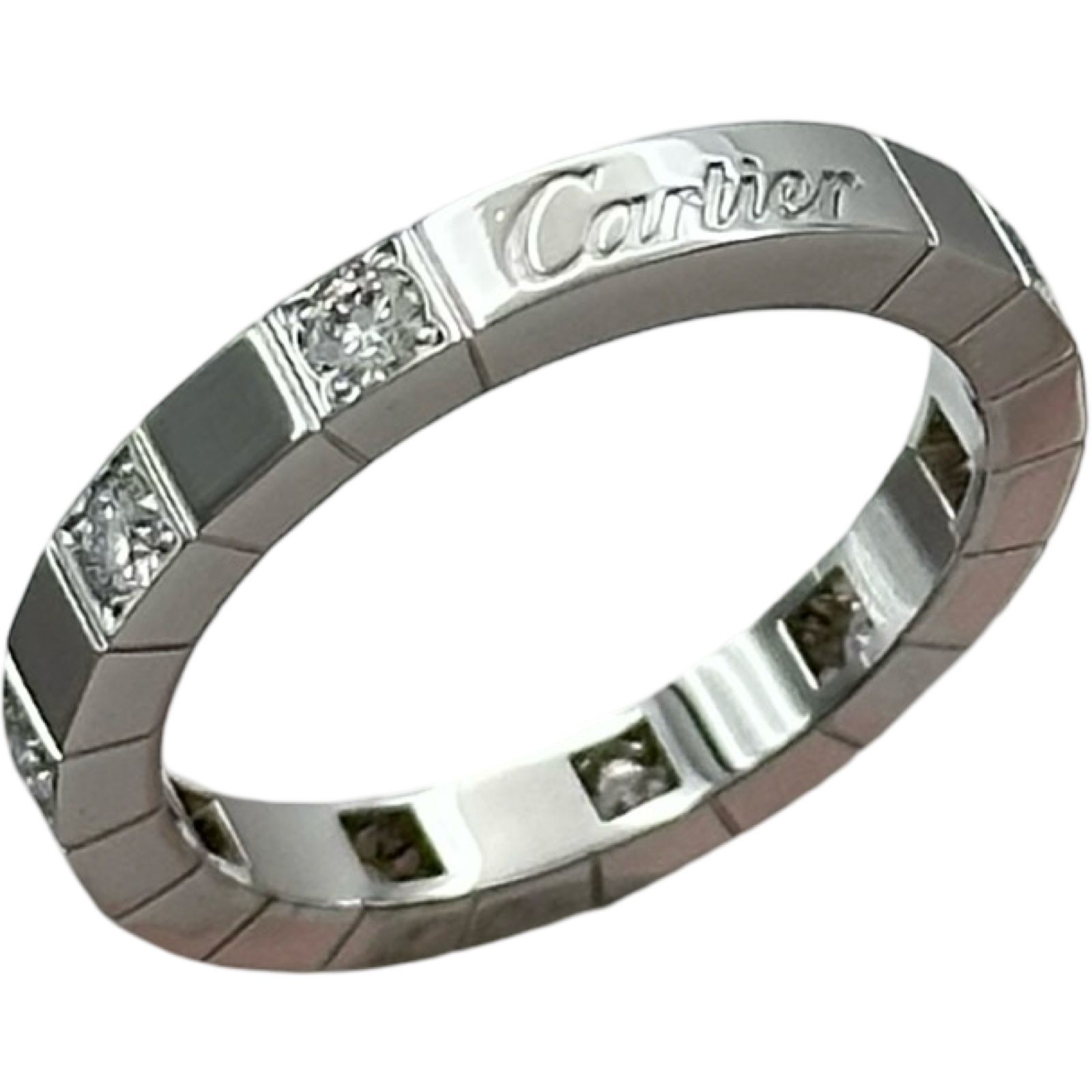 カルティエ Cartier ラニエール ハーフダイヤリング ホワイトゴールド 750 ダイヤモンド ジュエリー