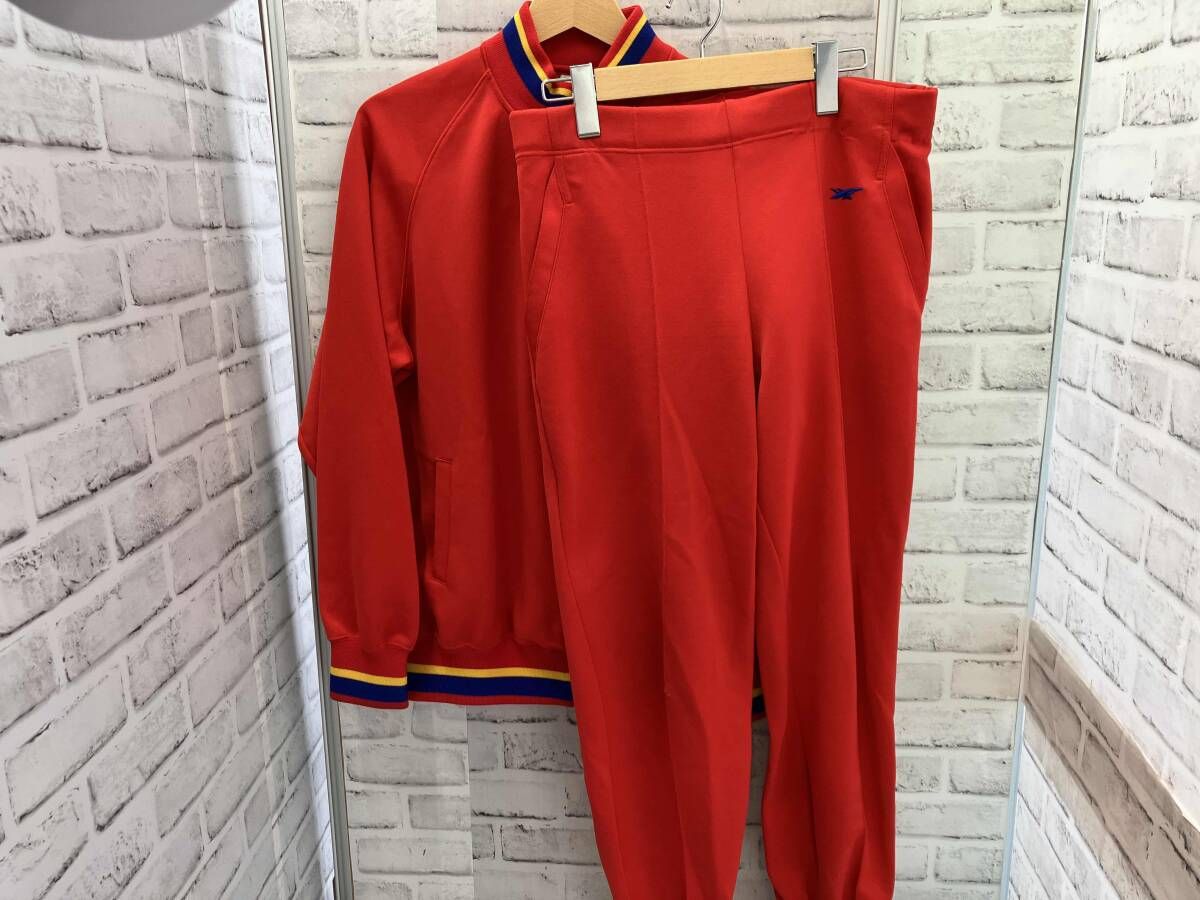 ASICS ／ 古着 80s ／ ジャージ セットアップ ／ PW2835 ／ サイズ不明／レッドカラー／アシックス