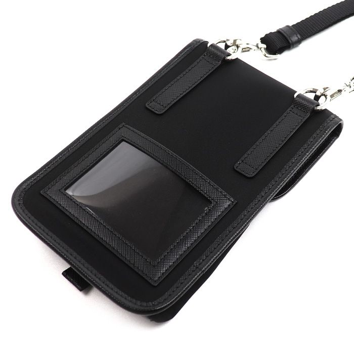 PRADA プラダ サフィアーノ×テスート スマートフォンバッグ ショルダー 