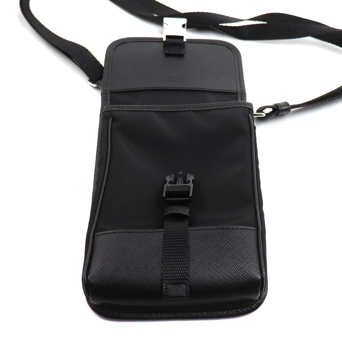 PRADA プラダ サフィアーノ×テスート スマートフォンバッグ ショルダー 