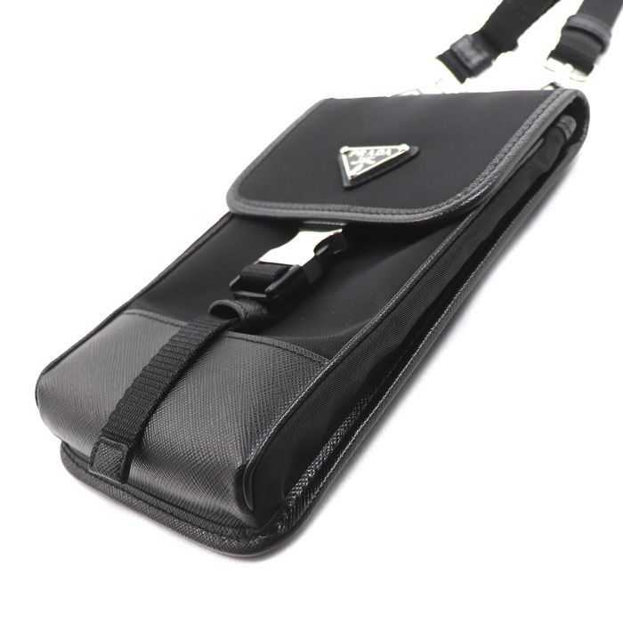 PRADA プラダ サフィアーノ×テスート スマートフォンバッグ ショルダー 
