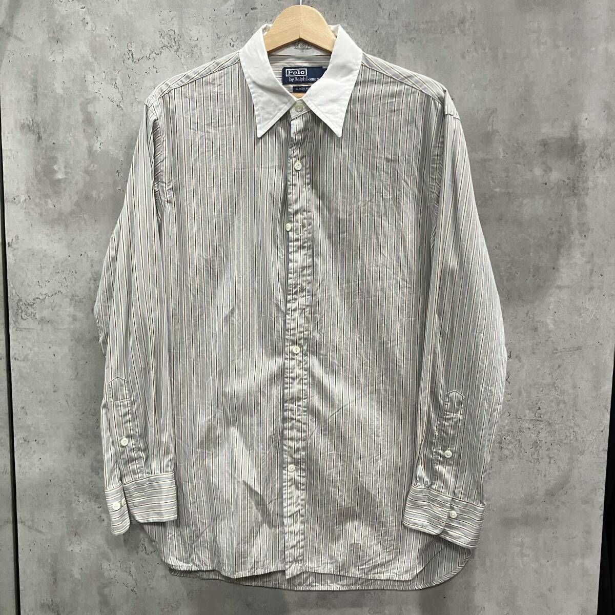 POLO RALPH LAUREN classic fit stripe shirt sizeM クラシックフィット 長袖シャツ ストライプシャツ ポロ ラルフローレン