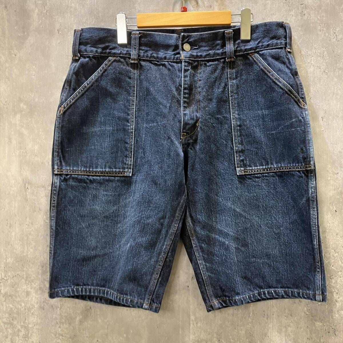 KOJIMA GENES ハーフジーンズ ベイカーショーツ size W38 インディゴ コジマジーンズ