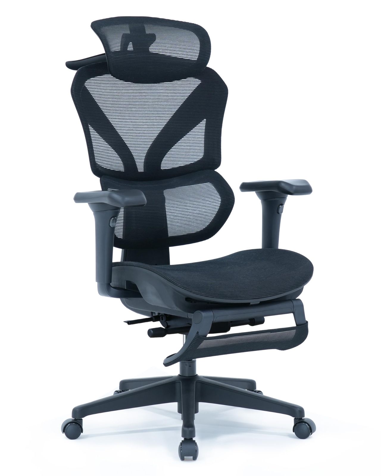 EastForce エイリアンチェア前傾モデル 3万円台でフルスペックオフィスチェア 3Dヘッドレスト 4Dアームレスト ランバーサポート高さ調節 座面スライド ハンガー搭載 デスクチェア ブラックｍａ