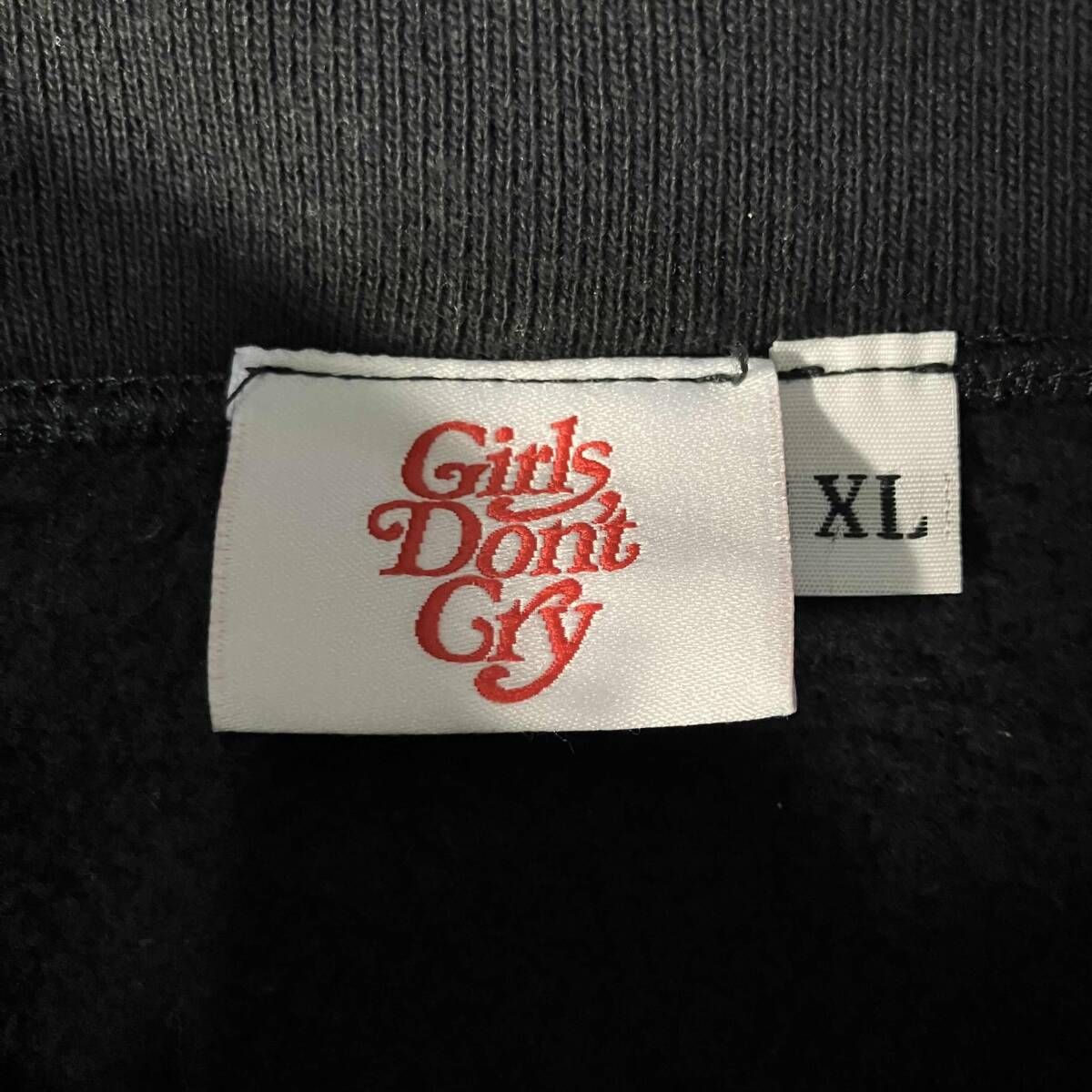 GIRLS DONT CRY パーカー サイズXL ブラック ガールズドントクライ 