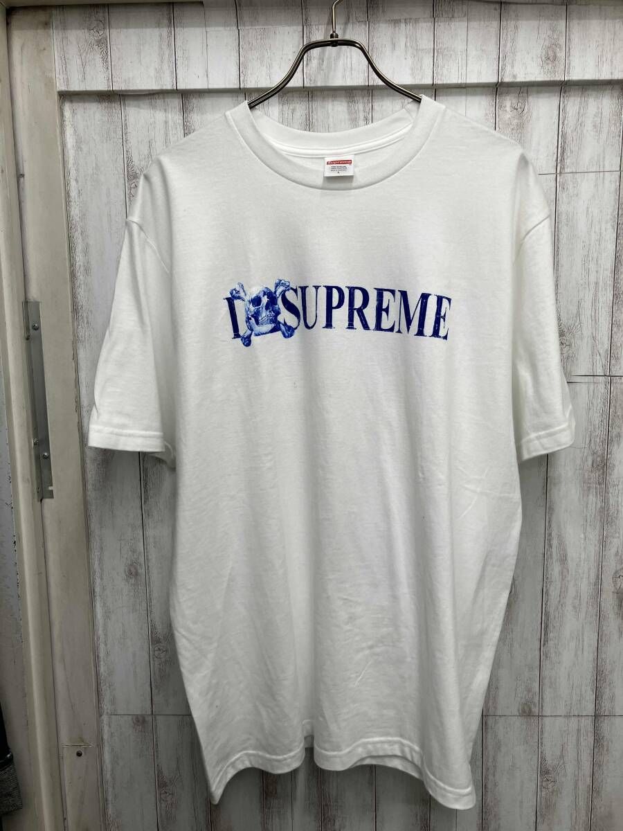 supreme 半袖Tシャツ ホワイト SKULL TEE 25AW - メルカリ