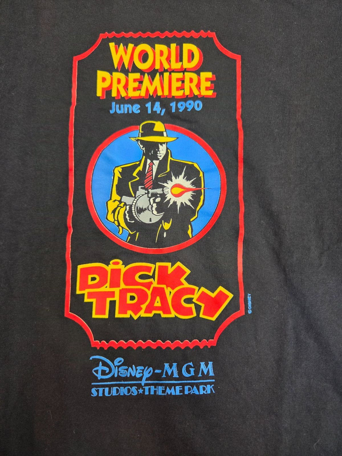 90’s【ディズニー】オリジナル Dicktracy Ｔシャツ 　ディックトレイシー　サイズＬ　美品