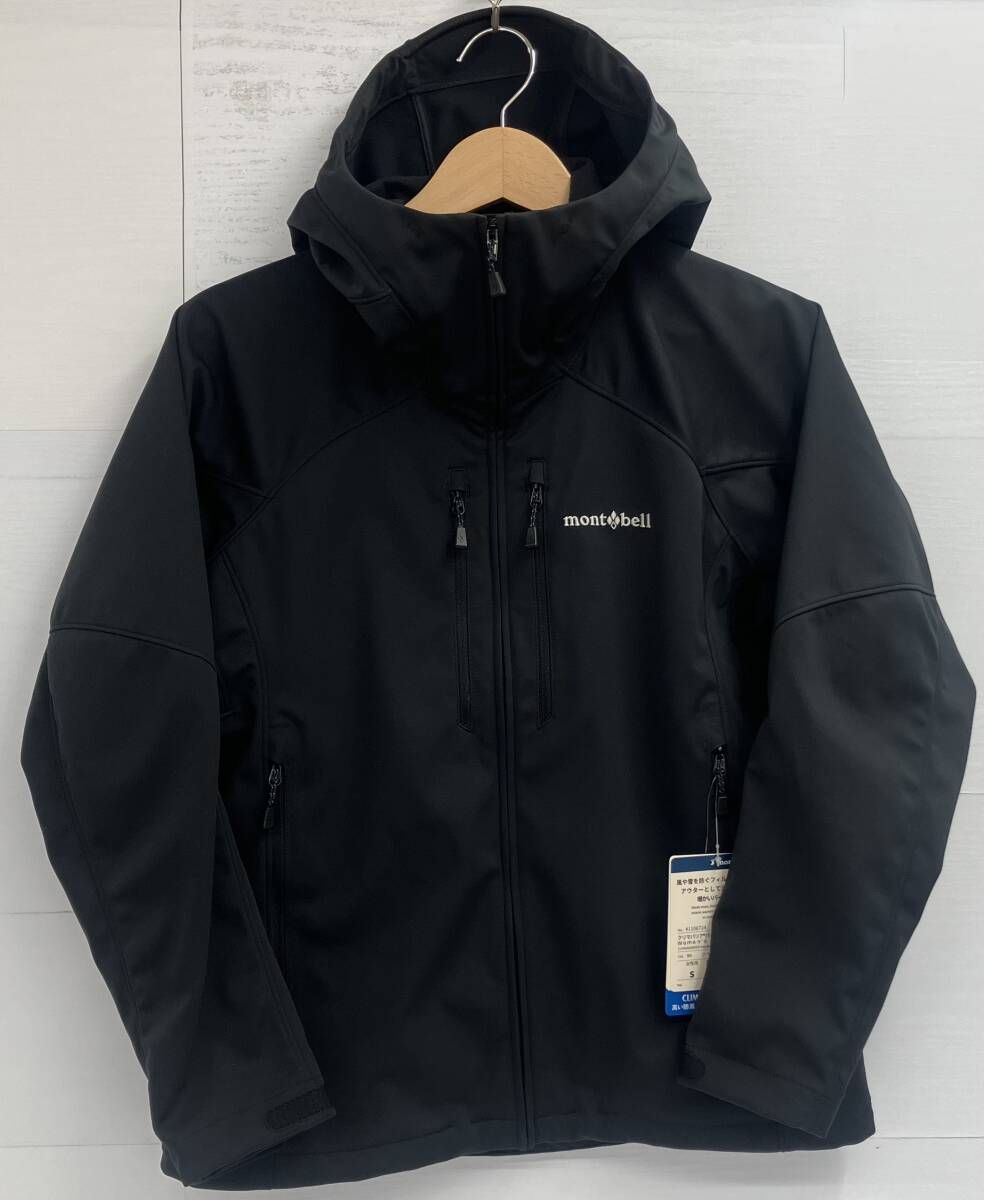美品／mont-bell／クリマバリアパーカ／Sサイズ／1106724／ブラック／モンベル／レディース／新品タグ付き