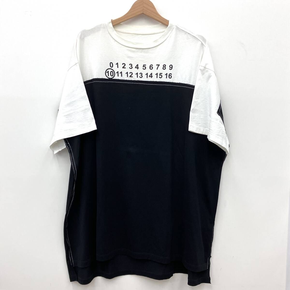 Maison Margiela メゾンマルジェラ 半袖Tシャツ S50GC0601 Spliced ロゴT サイズ45